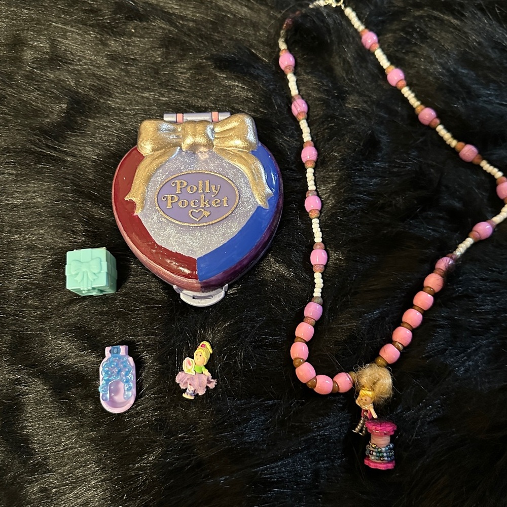 Bluebird Vintage Polly Pocket 1995 Super Star Happenin' Juego de pelo RARE